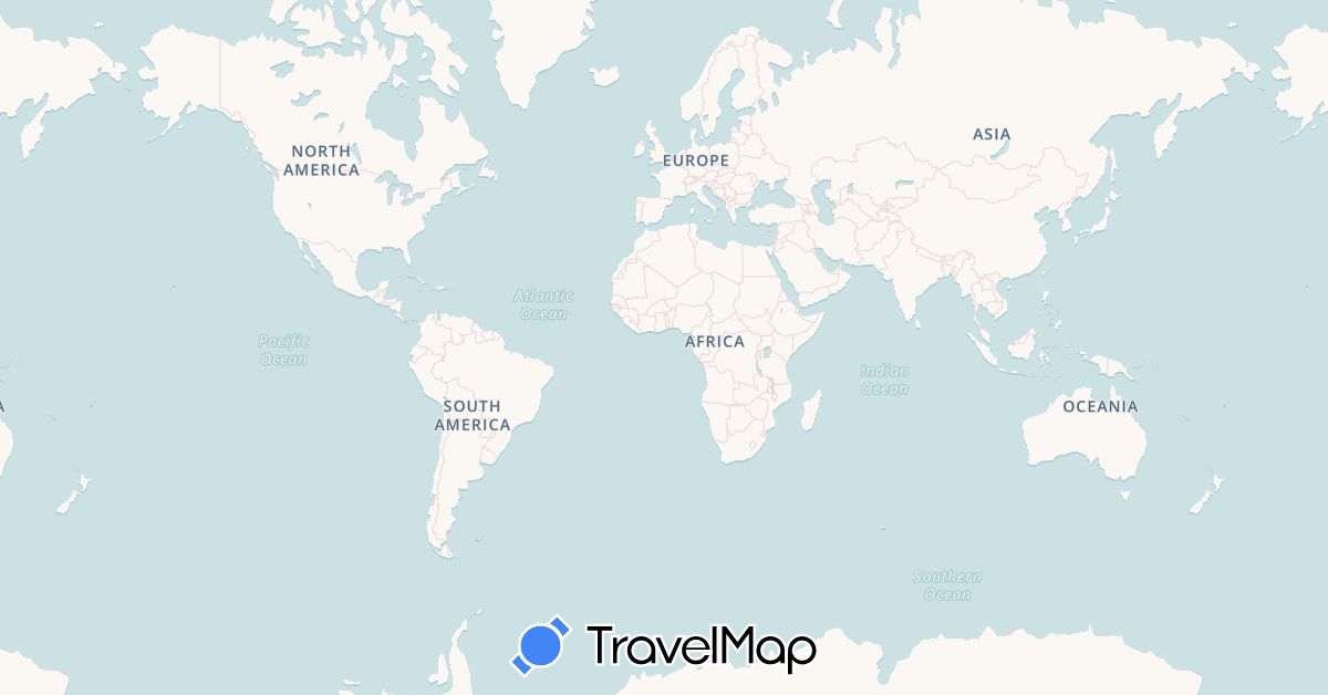 TravelMap itinerary: driving in France, Tonga, United States (Europe, North America, Oceania)
